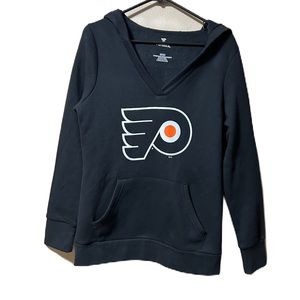 Fanatics Philadelphia Flyers Hoodie Sz Small Black Logo Sweatshirt Women’s NHL